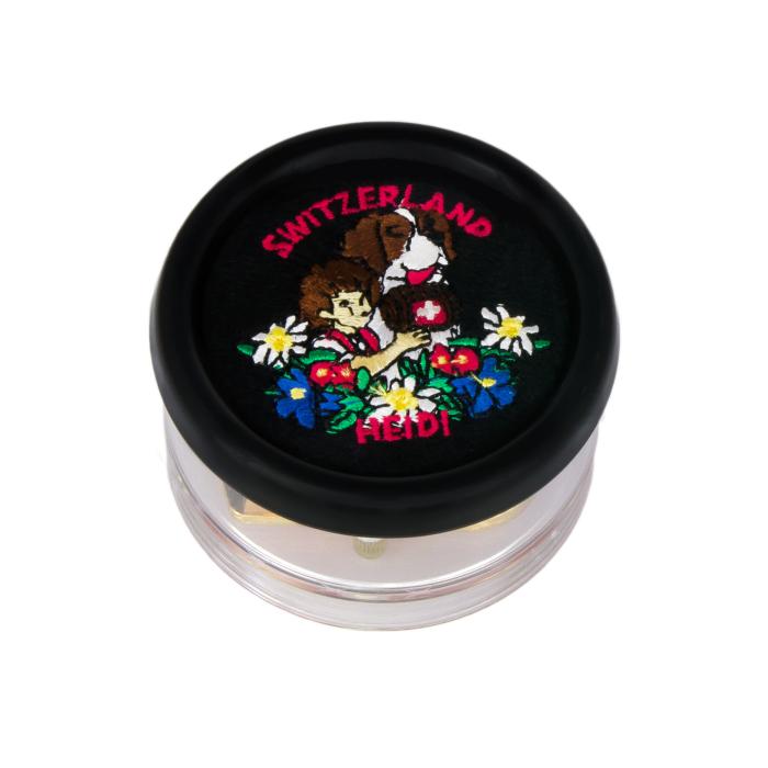 no.101-06-305 embroidered Heidi, colored ring - black